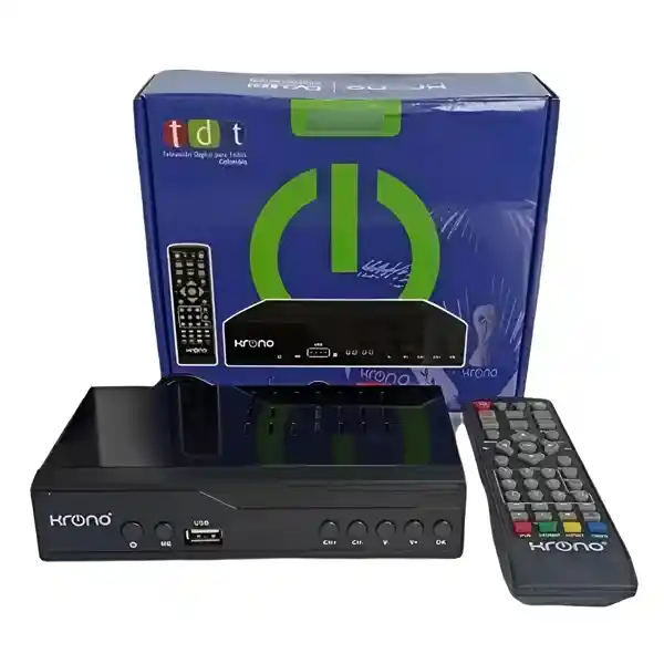 Decodificador Krono Tdt Receptor Tv Digital Dvb Hdmi Antena Negro