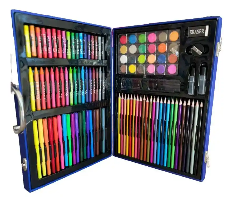 Set Kit De Arte Y Dibujo Tipo Maleta Astronauta 128 Piezas Para Niño Ref. 128-1