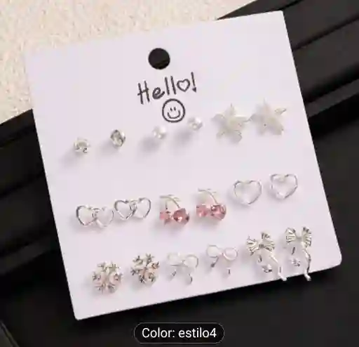 Aretes X 18 Unidades Aleacion De Zinc