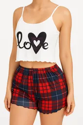 Conjunto De Pijama Estampada De Dos Piezas