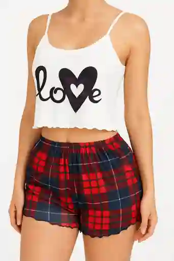 Conjunto De Pijama Estampada De Dos Piezas