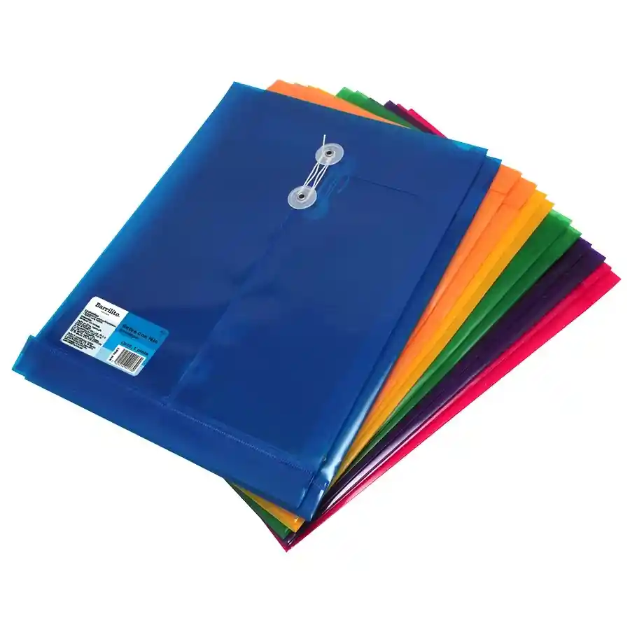 Sobre Plastico Tamaño Carta Con Cordon