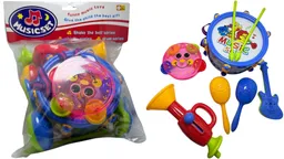 Kit Instrumentos Musicales De Juguete Niños Trompeta Batería