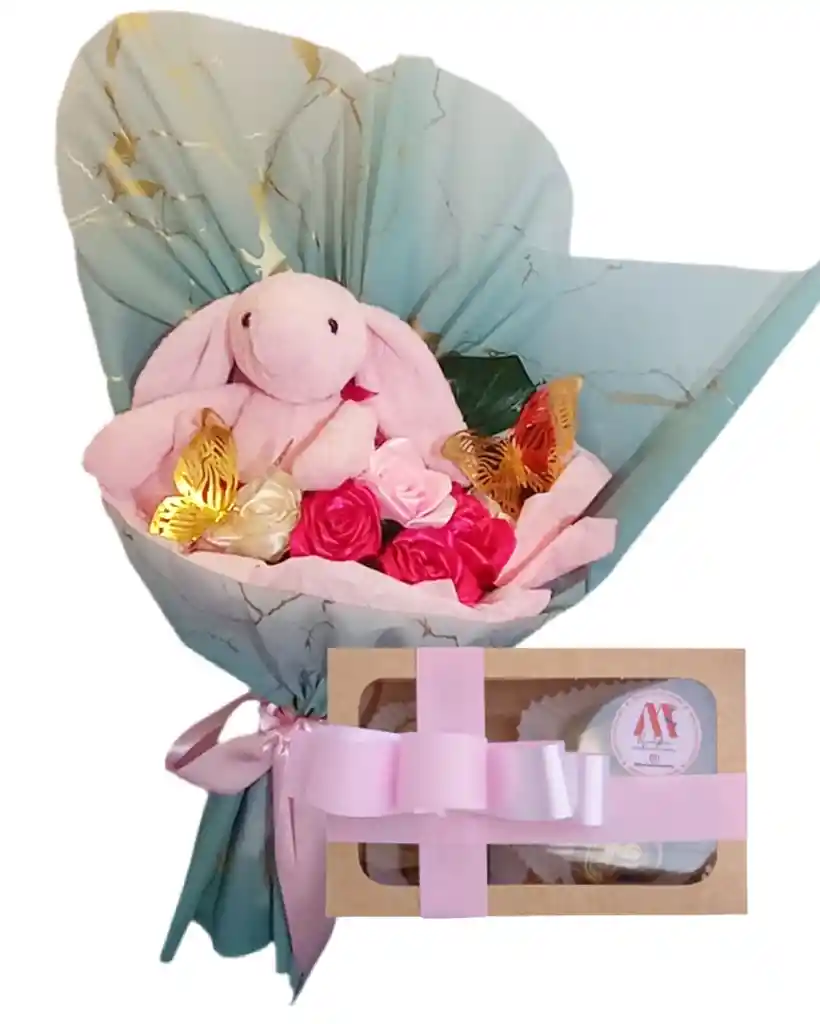 Ramo De Rosas Unicornio Con Chocolates