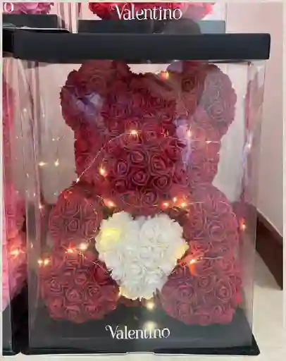 Oso Eterno Rojo Corazón Blanco