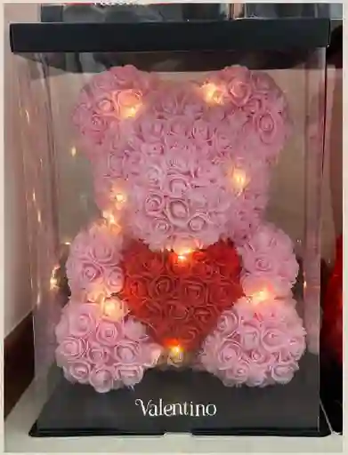 Oso Eterno Rosado Corazón Rojo