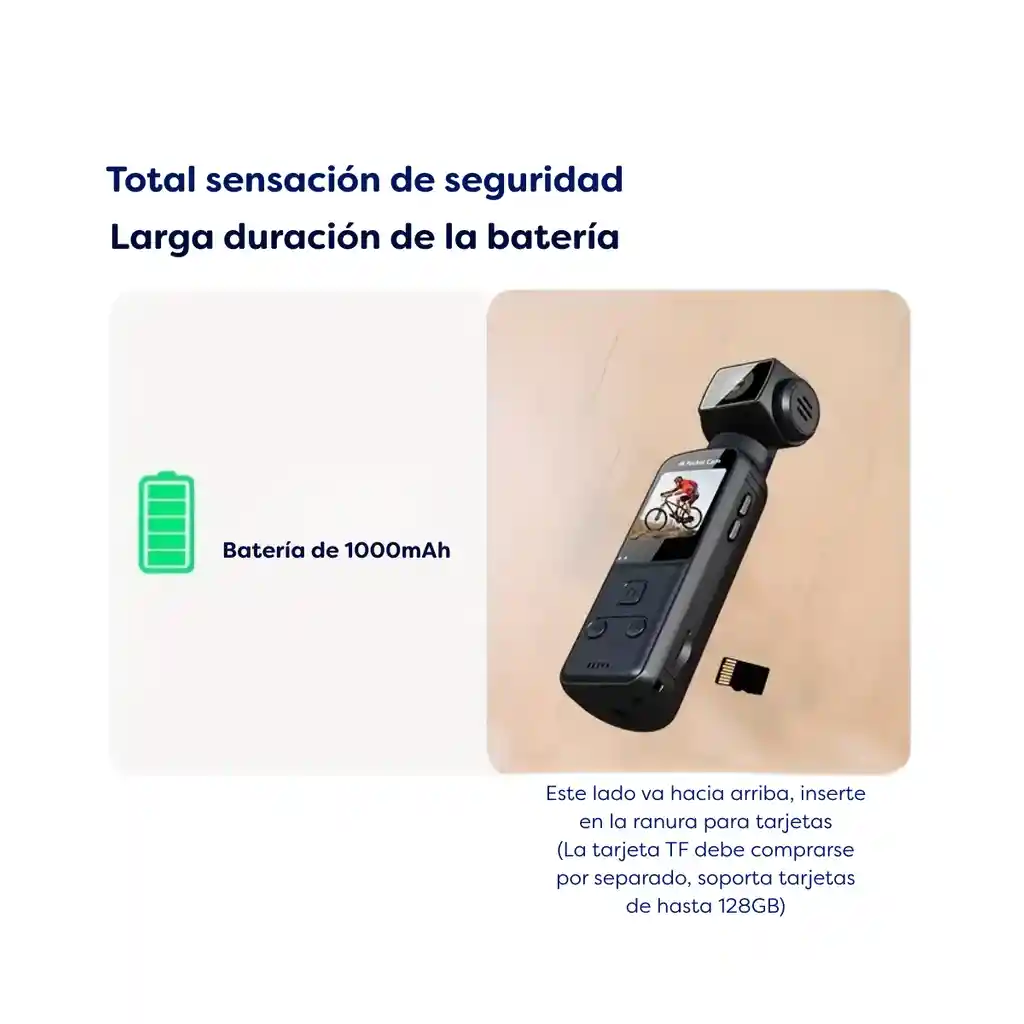 Cámara De Bolsillo Deportiva 4k