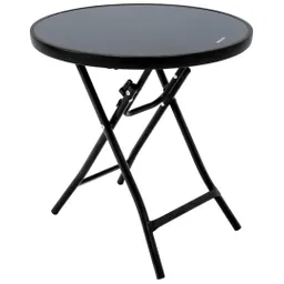 Mesa Auxiliar En Vidrio Redonda