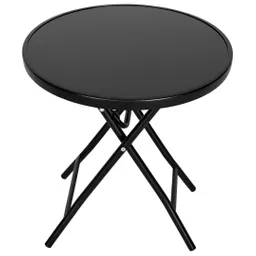 Mesa Auxiliar En Vidrio Redonda