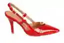 Tacon Alto Rojo-rubi Slingback Vizzano Talla 35