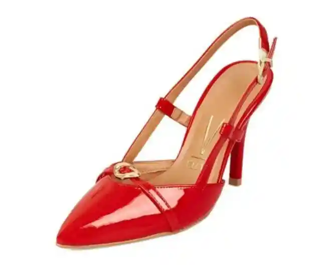 Tacon Alto Rojo-rubi Slingback Vizzano Talla 36