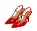 Tacon Alto Rojo-rubi Slingback Vizzano Talla 38