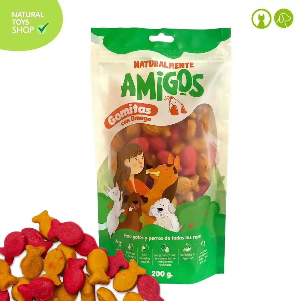 Gomitas Con Omega , Fibra Y Proteina Natural (para Gato Y Perro) 200g