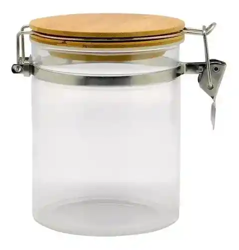 Recipiente Mediano De Vidrio Con Tapa