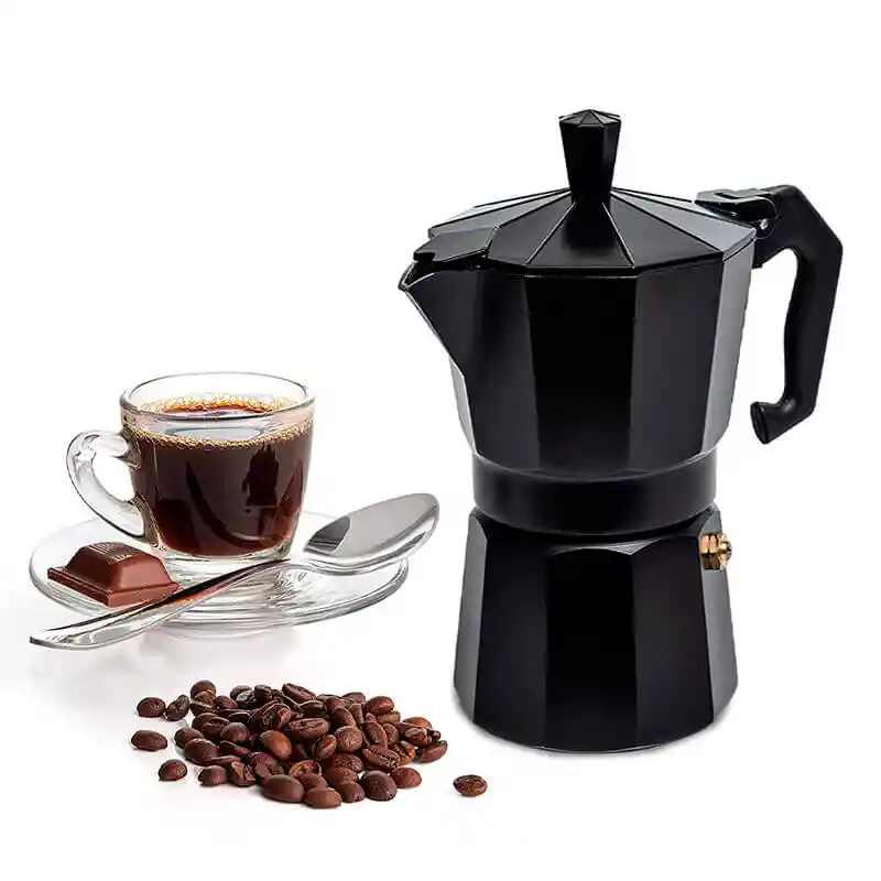 Cafetera Moka 9 Tazas Negra
