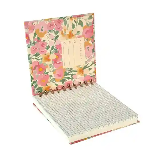 Cuaderno Floral Espiral 14*14cm 100gsm 120hojas