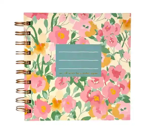 Cuaderno Floral Espiral 14*14cm 100gsm 120hojas