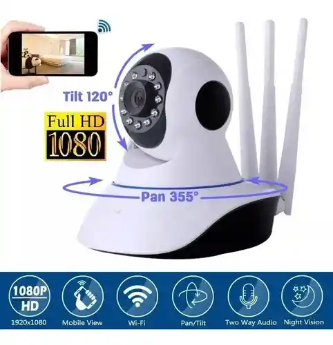Cámara Robótica Seguridad 3 Antenas