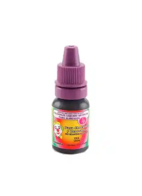 Colorante Uva Liquido Artificial Para Alimentos Reposteria 7ml