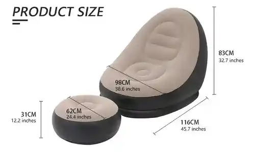 Silla De Descanso Inflable Para Adultos, Sofa Plegable Porta