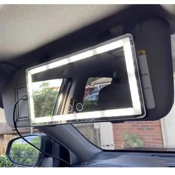 Espejo Luz Led Parasol Para Carro, Tocador Recargable Usb