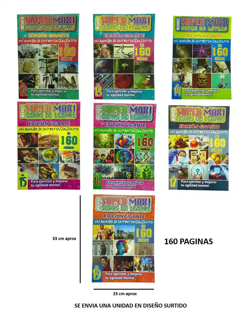 Sopas De Letras Grande 32cm De Alto X 22.5 Cm De Ancho