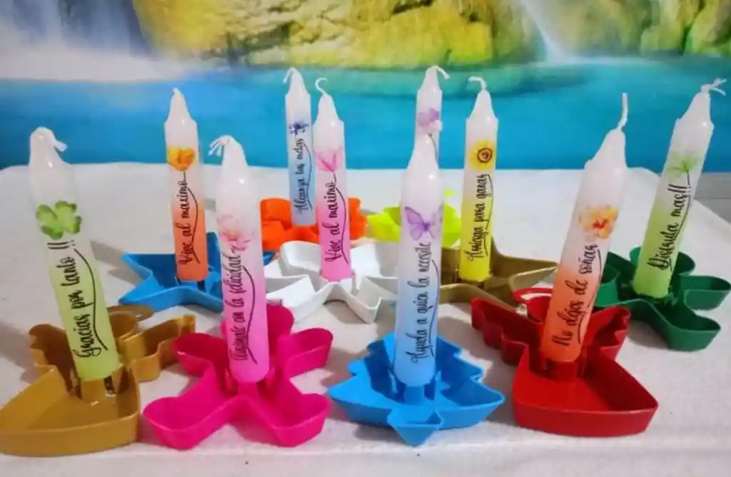 Porta Velas Figuras Navideñas Soportes X15 Unidades Día De Las Velitas