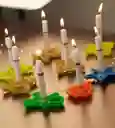 Porta Velas Figuras Navideñas Soportes X15 Unidades Día De Las Velitas