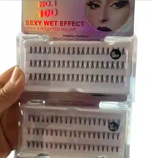 Pestañas Punto A Punto 10 Mm