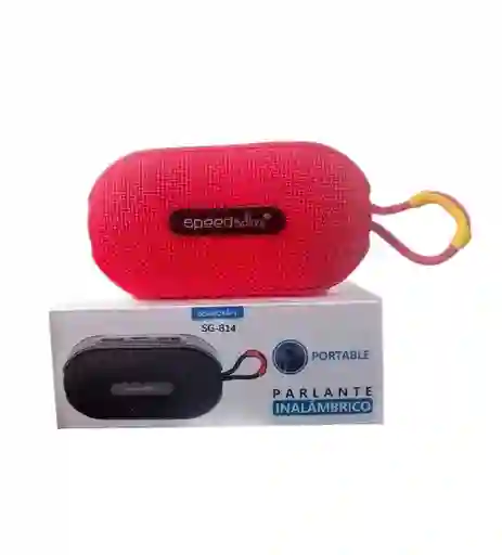 Parlante Inalámbrico Speed Song Sg-814 Bluetooth Portátil (rojo)