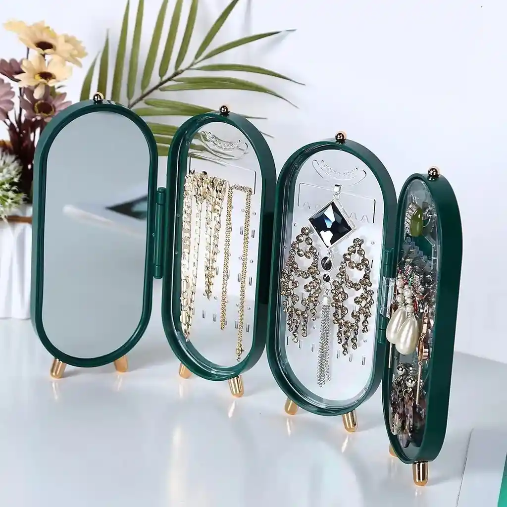 Organizador Joyas Plegable Aretes Collares Pulseras
