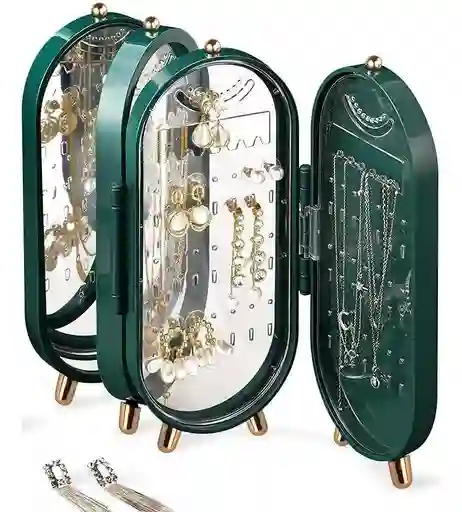 Organizador Joyas Plegable Aretes Collares Pulseras