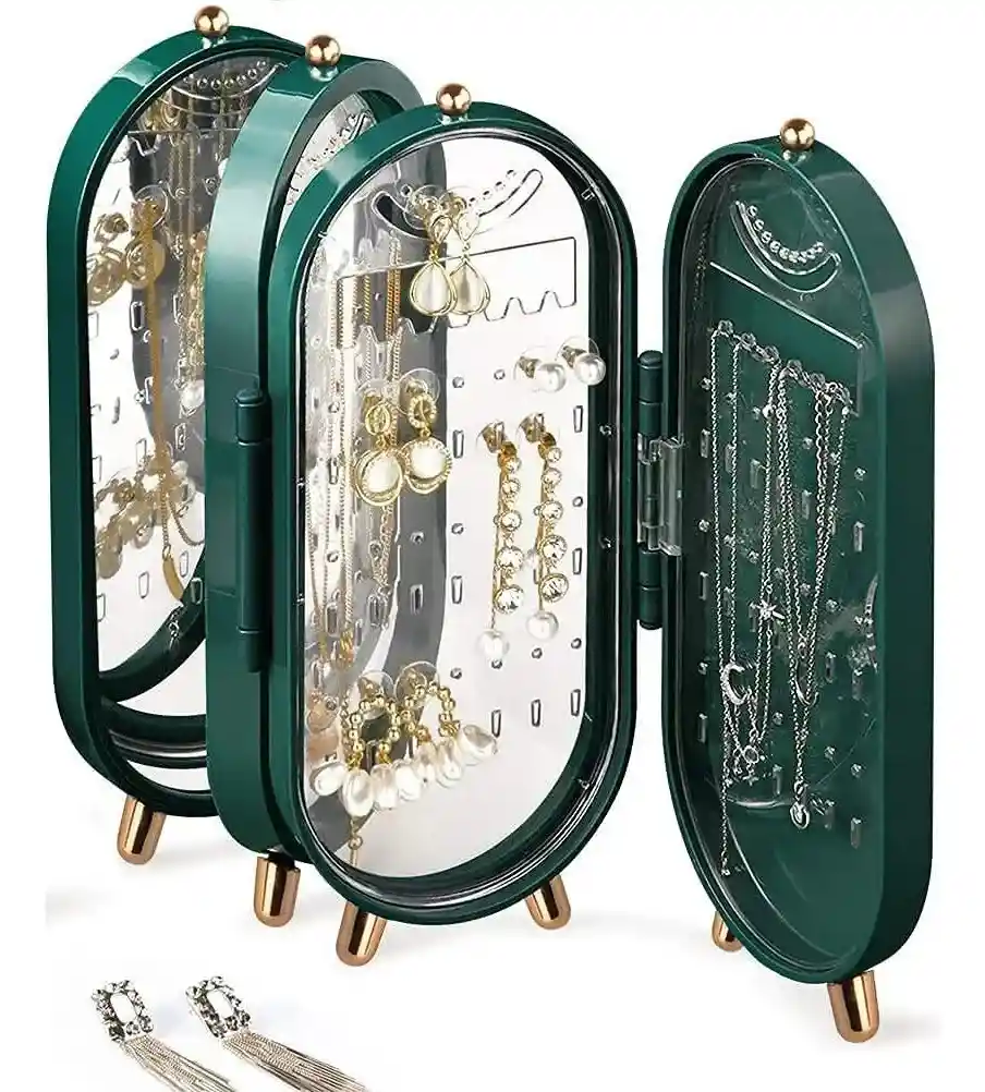 Organizador Joyas Plegable Aretes Collares Pulseras