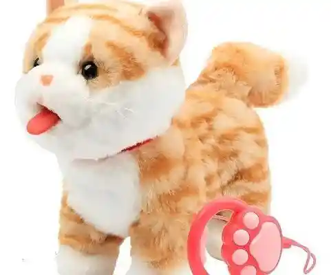 Gato Peluche Camina Canta Ladra Control Remoto