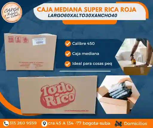 Caja Para Mudanza Mediana 60 Largo X 40 Ancho X 30 Alto-empaque Y Embalaje