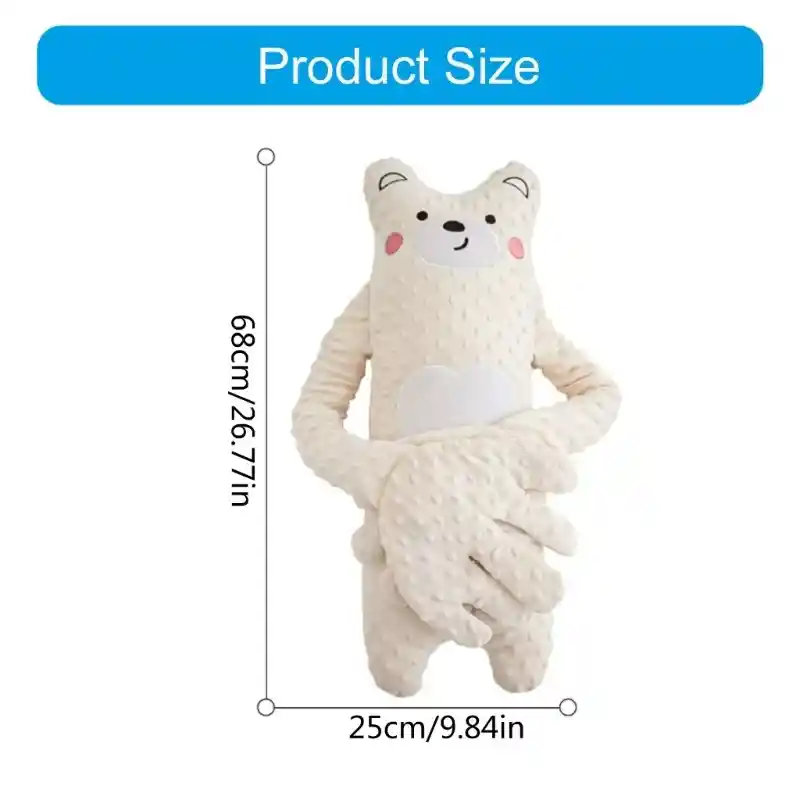 Almohada Muñeco Abraza Bebé Recargable Usb Con Control 25x63cm Peso 1kg