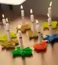 Porta Velas Figuras Navideñas Soportes X5 Unidades Día De Las Velitas Portavelas