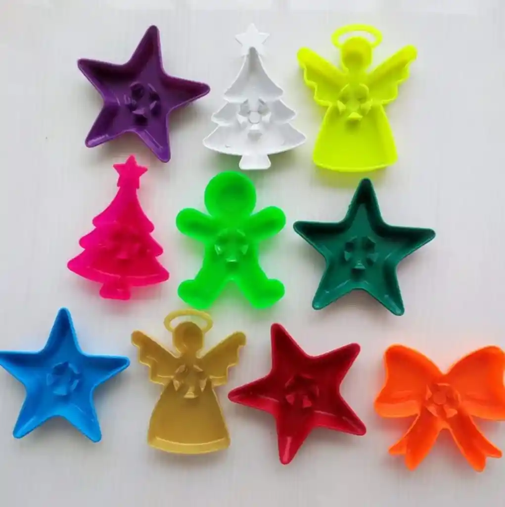 Porta Velas Figuras Navideñas Soportes X5 Unidades Día De Las Velitas Portavelas