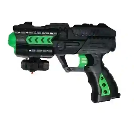 Juguete Pistola Dual Lanza Dardos E Hidrogel Con Luz Laser 716a-1 Colores Surtidos