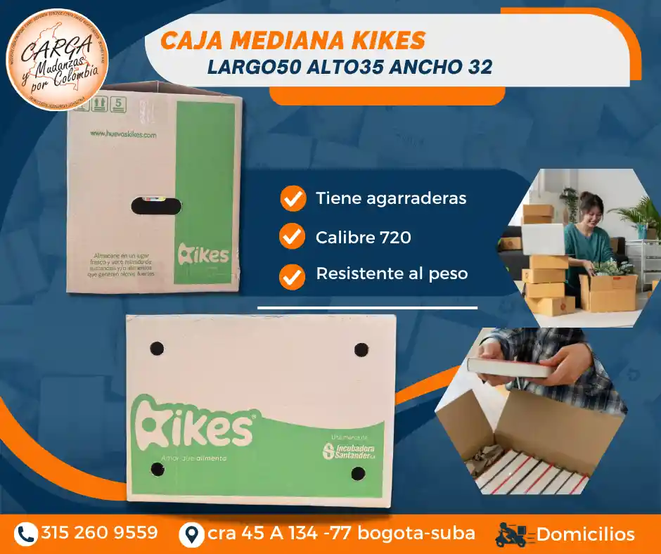 Cajas Para Mudanza Kikes 50 Largo X 32 Ancho X 36 Alto- Empaque Y Embalaje