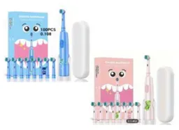 Cepillo Eléctrico Niños Con Base Y Cajita Plástica Blanca