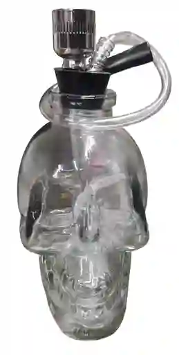 Bong De Agua Diseño Calavera En Vidrio