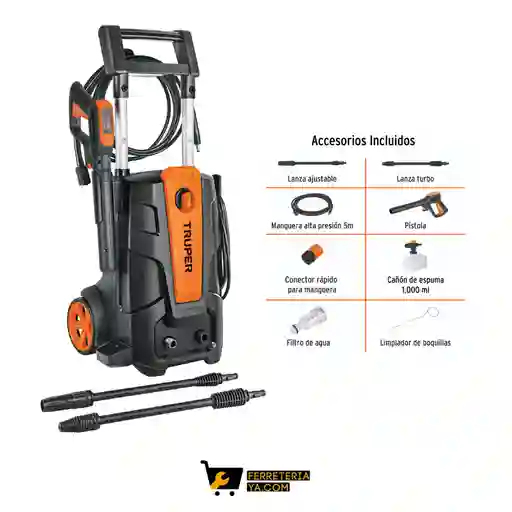 Hidrolavadora Eléctrica 2000 Psi, Truper - 101595