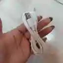 Cable De Datos Cargador Tipo C Blanco Carga Rapida 100 Cm