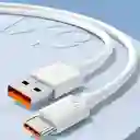 Cable De Datos Cargador Tipo C Blanco Carga Rapida 100 Cm