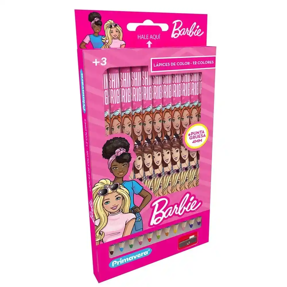 Colores Primavera Barbie Punta Gruesa 4 Mm X 12 Colores