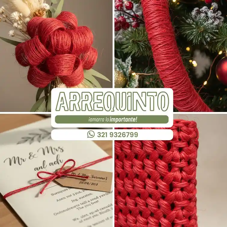 Fique Decorativo Rojo 1mm X 180metros