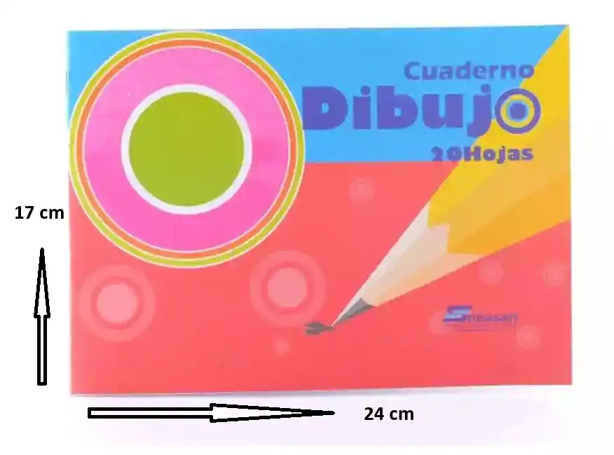 Cuaderno De Dibujo 20 Hojas Snessan Pequeño