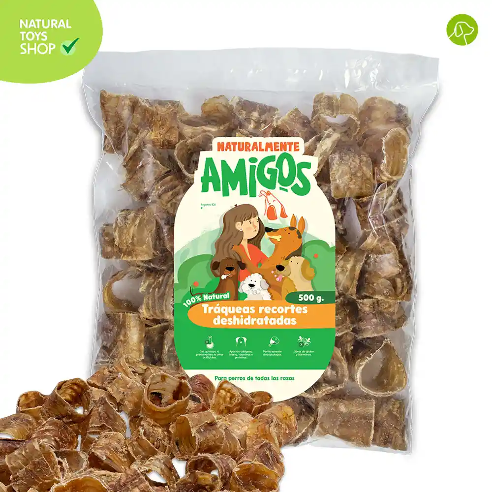 Traqueas De Res Natural Y Deshidratadas 1 Lb (para Perros) (recarga)