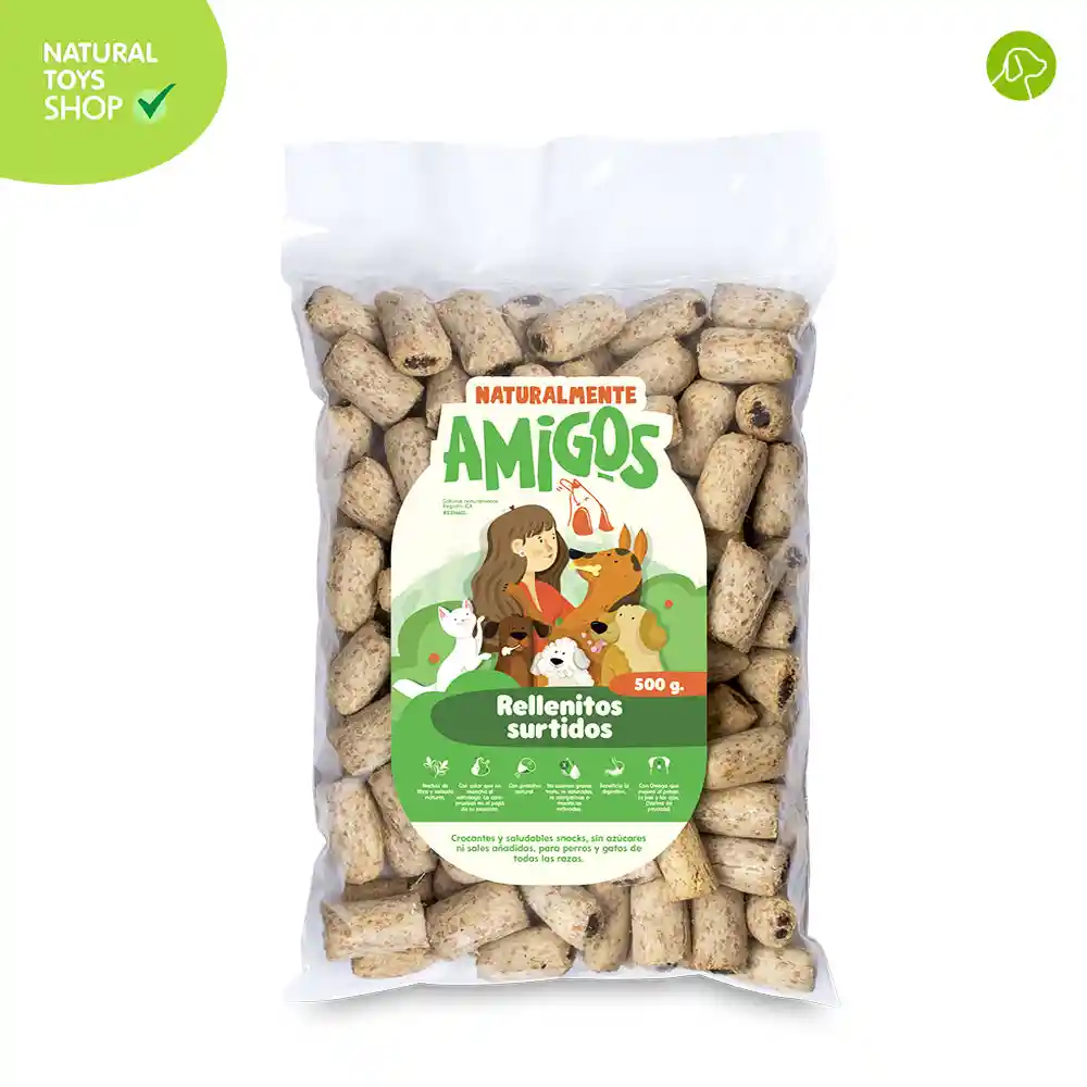 Rellenitos Surtidos Con Carne De Pollo Y Res. Con Fibra (para Perros) 1 Lb Recarga